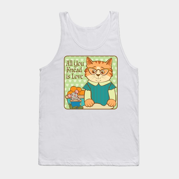 Baking Cat and Mouse Tank Top by Sue Cervenka